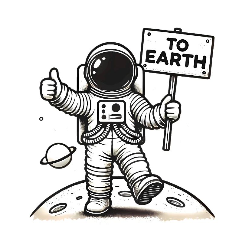 Pouce en l’air Astronaute à la conception de la Terre