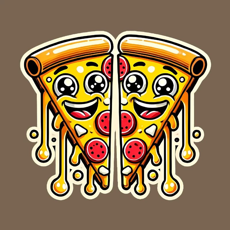 Dormir manger pizza répéter design drôle