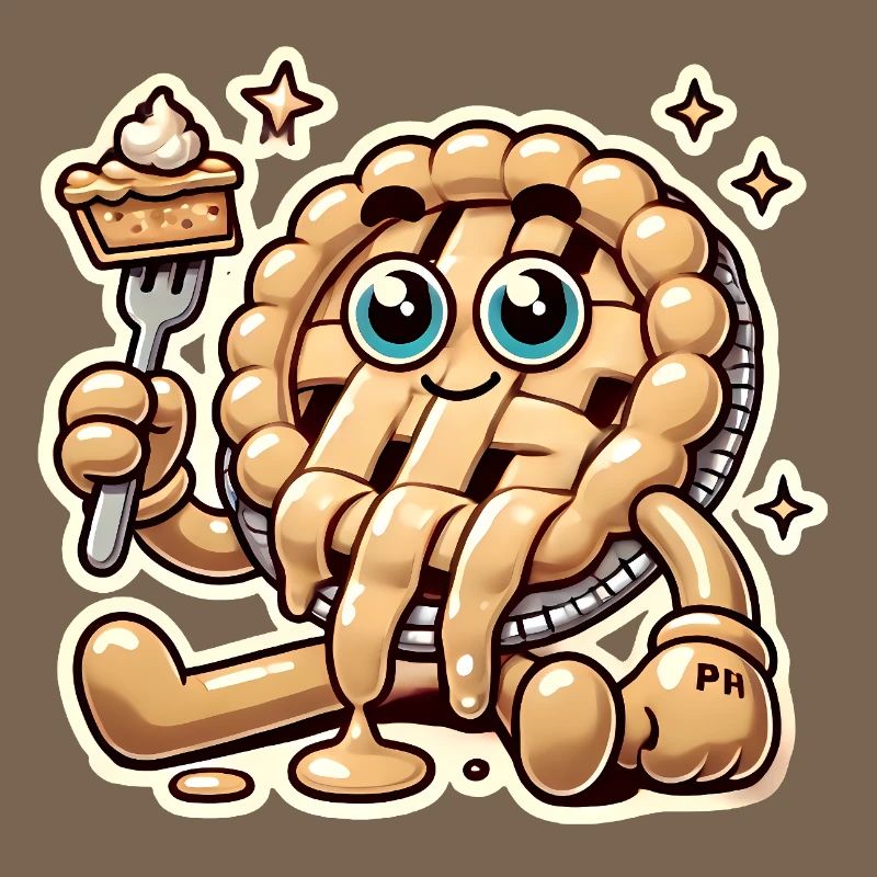 Drôle Existential Pie Cartoon Design