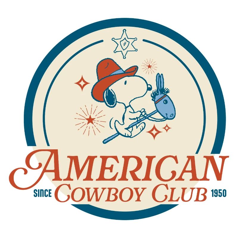 Peanuts Design American Cowboy Club Mit Snoopy