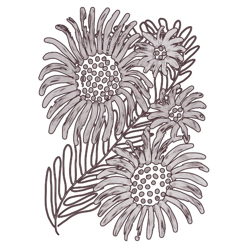 Monochrome Daisy Bloom