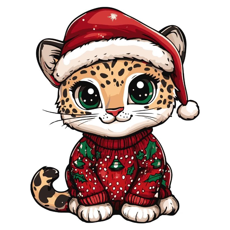 Bande dessinée de Noël léopard
