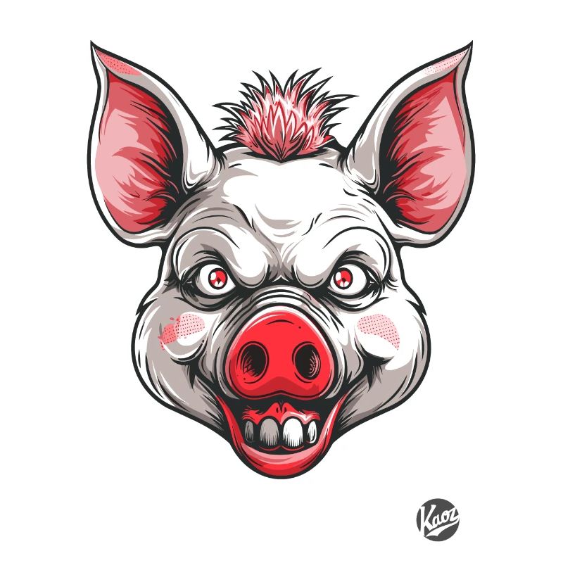 Cochon blanc effrayant psycho horreur