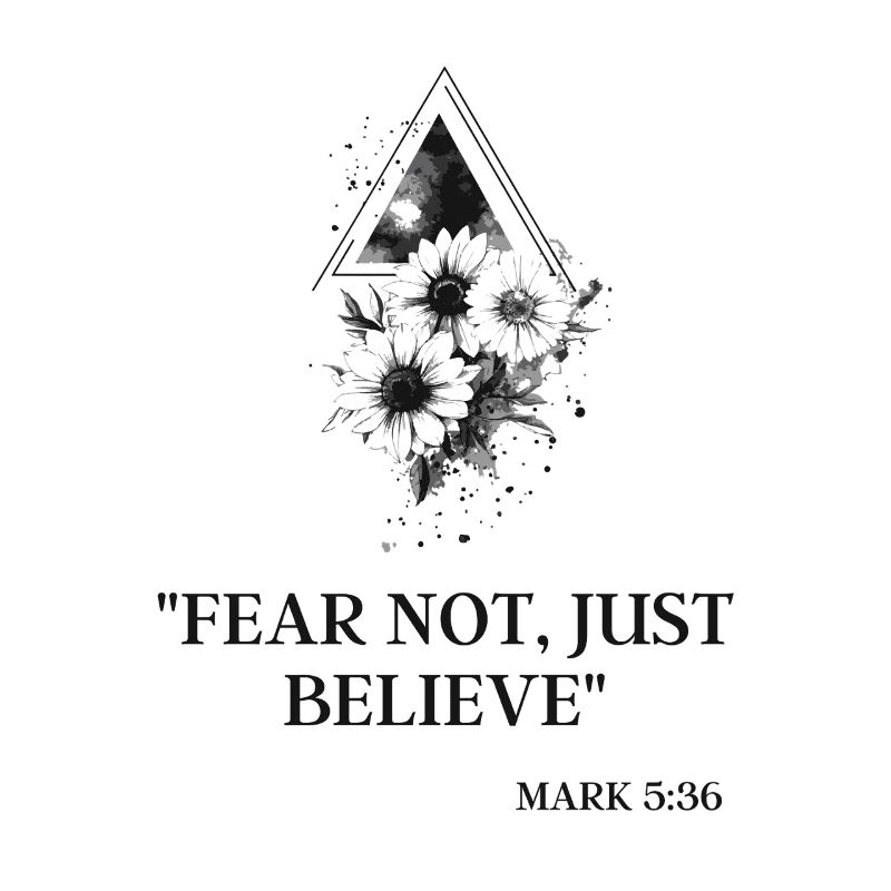 Triangle, fleurs et Marc 5:36 : N’ayez pas peur