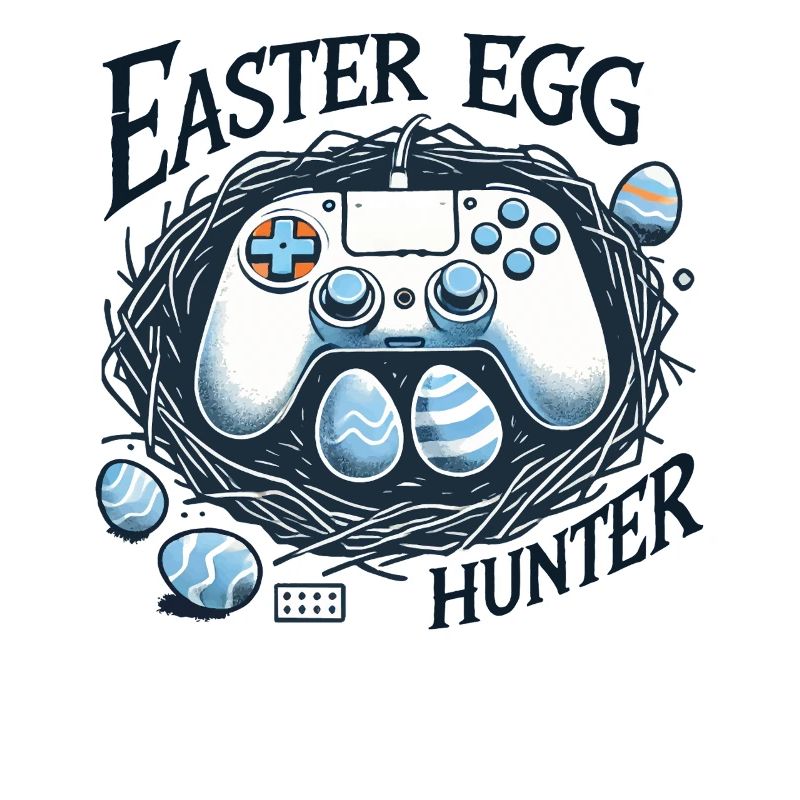 Conception de manette de chasse aux œufs de Pâques de jeu