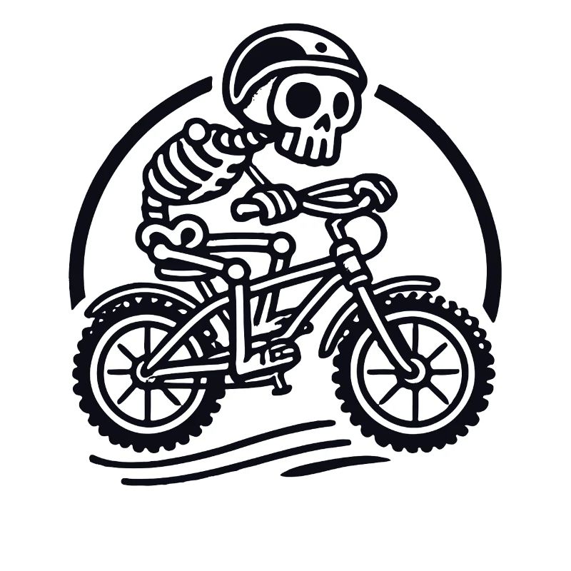 Skeleton cycliste Retro Bicycle Adventure