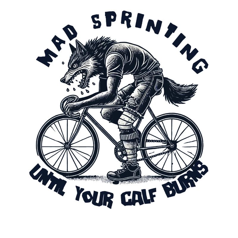 Vélo de sprint fou jusqu’à ce que votre jambe apporte