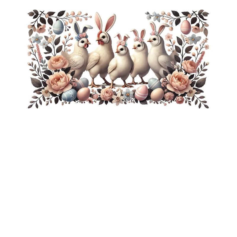 Easter Chickens Easter Bunny Chicken Retro Vintage