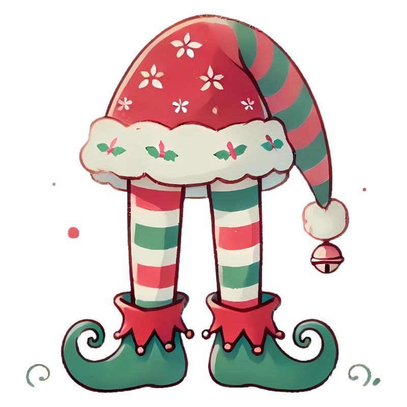 Chapeau festif Queen Elf Jambes rayées