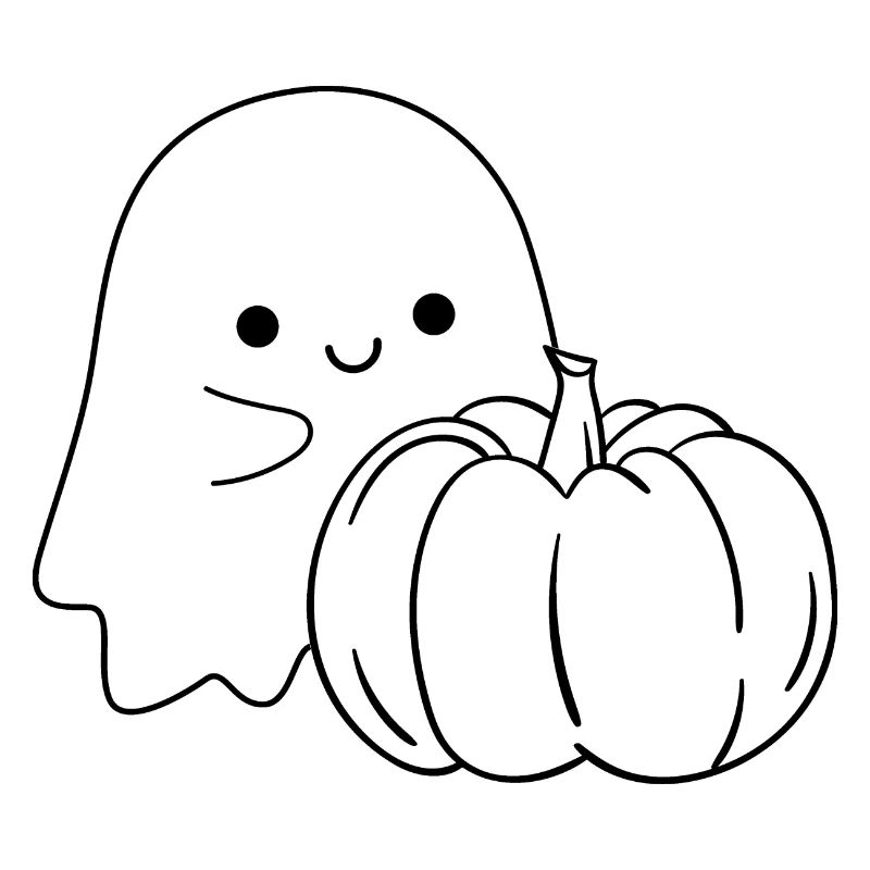 Ghost with pumpkin