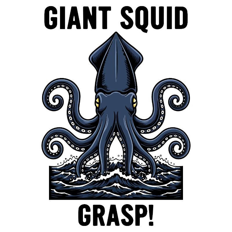 Calmar Géant Mer Abyss Grasp Giant Squid