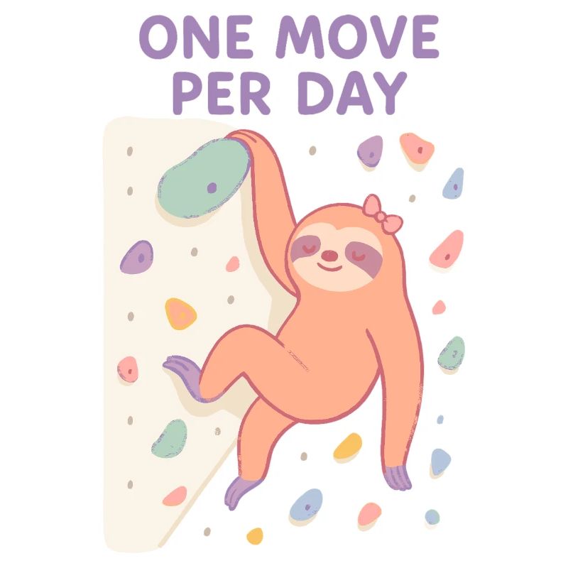 Sloth Bouldering: One Move Per Day Design