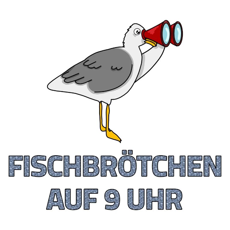 Fish sandwich at 9 o'clock - seagull with binoculars