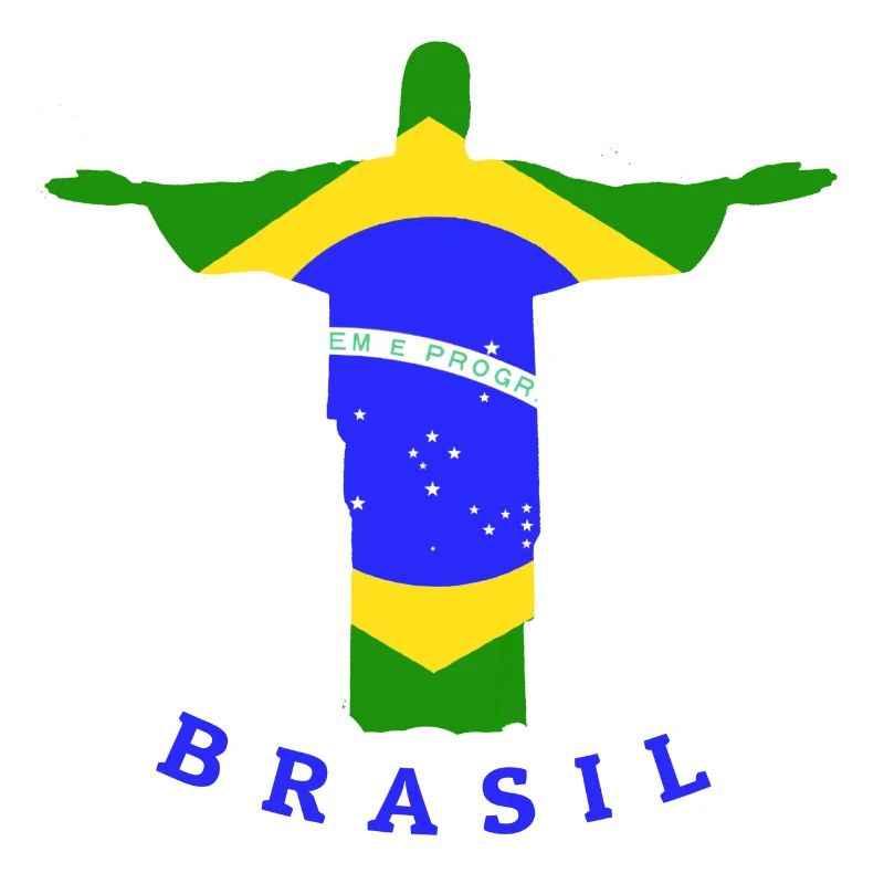 Statue de drapeau du Brésil