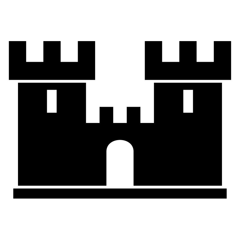 Castle Silhouette Drawing Gift Idea Middle Ages