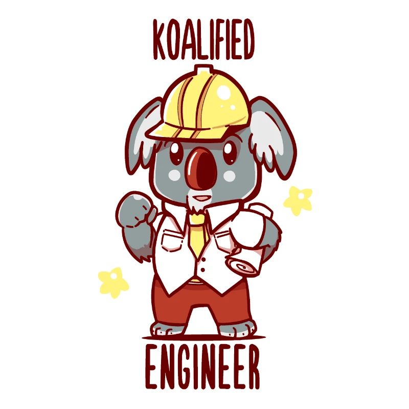 Koalified Engineer - Koala Animal Pun