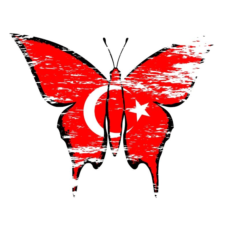 Drapeau de la Turquie papillon utilisé
