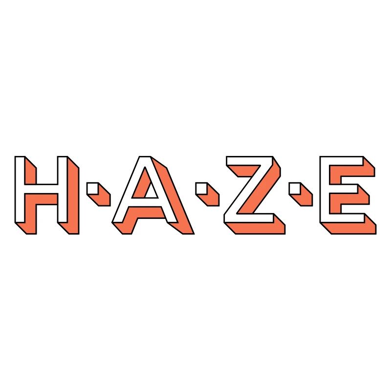 Haze lettering