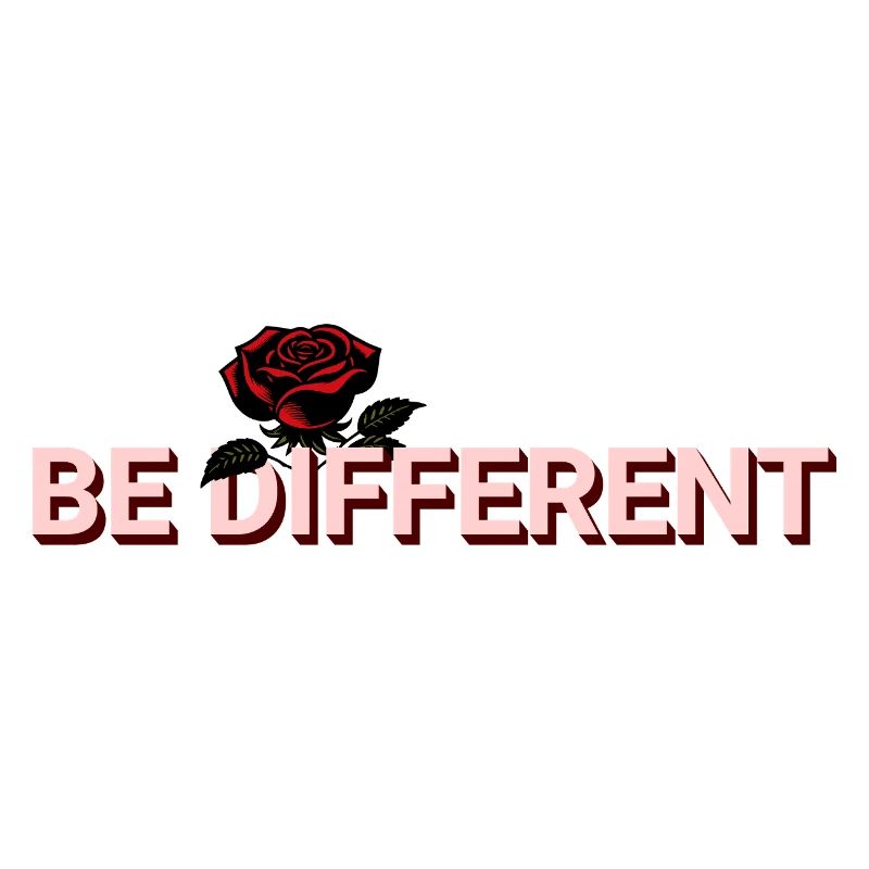 BE DIFFERENT – Red Rose Self-Love Positivity