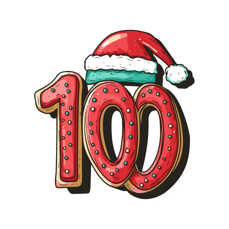 Biscuit de Noël 100 chiffres