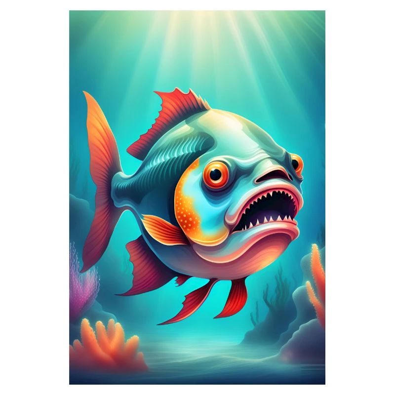 Poisson effrayant à l’air étrange