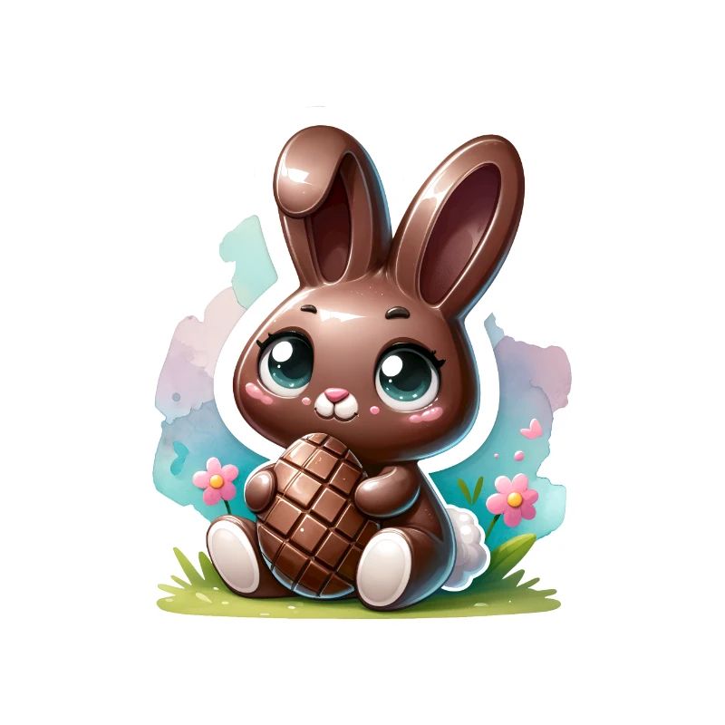 A Chocolate Bunny With an Easter Egg
