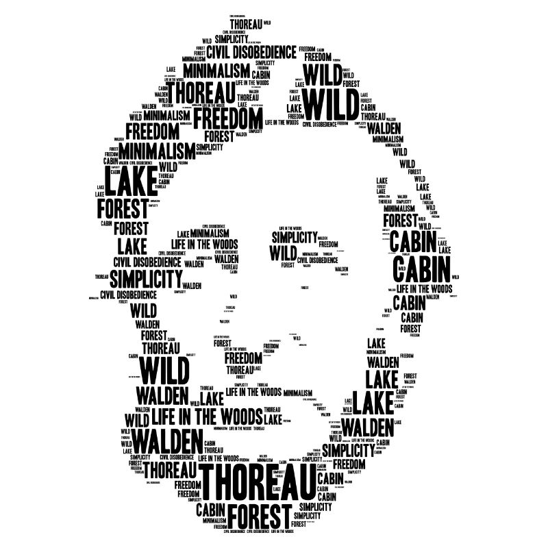 thoreau stencil word cloud