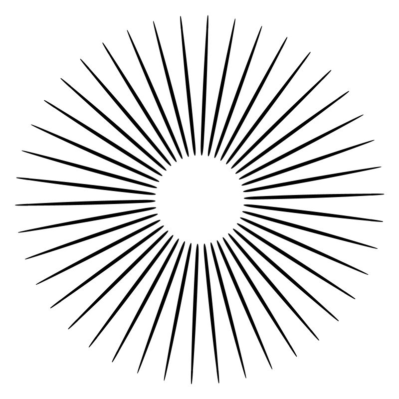 Lines in a circle in all Vector colors