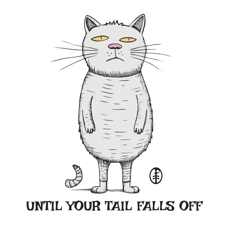Jusqu’à ce que ta bite tombe, chat de dessin animé