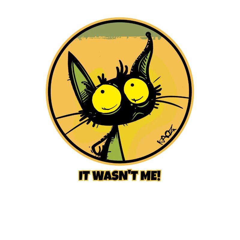 Le chat innocent et cool : « Ce n’était pas moi ! »