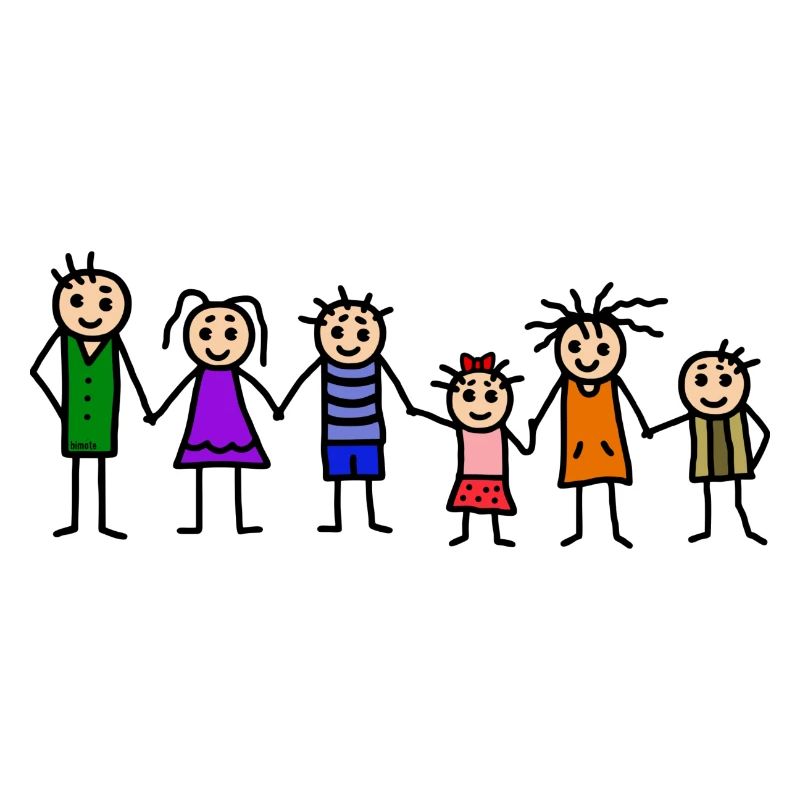 Famille avec beaucoup d'enfants