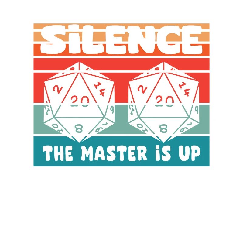 Silence! The Master Is Up D20 Cube