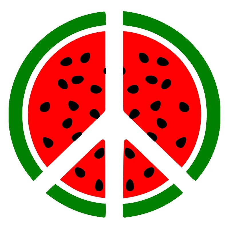 Signe de paix pastèque melon