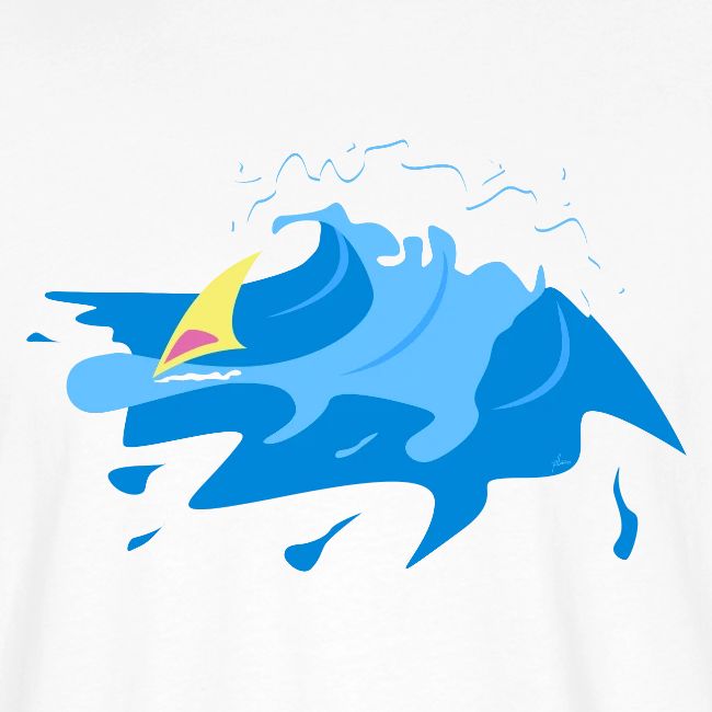 Windsurfing in the wave