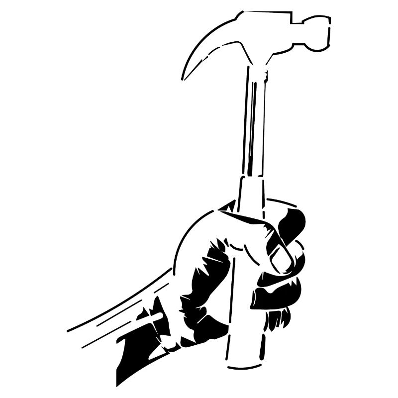Marteau de charpentier Silhouette Minimaliste Zimmerma