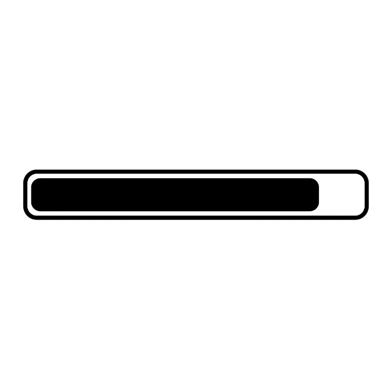 Loading bar rounded throughout almost full
