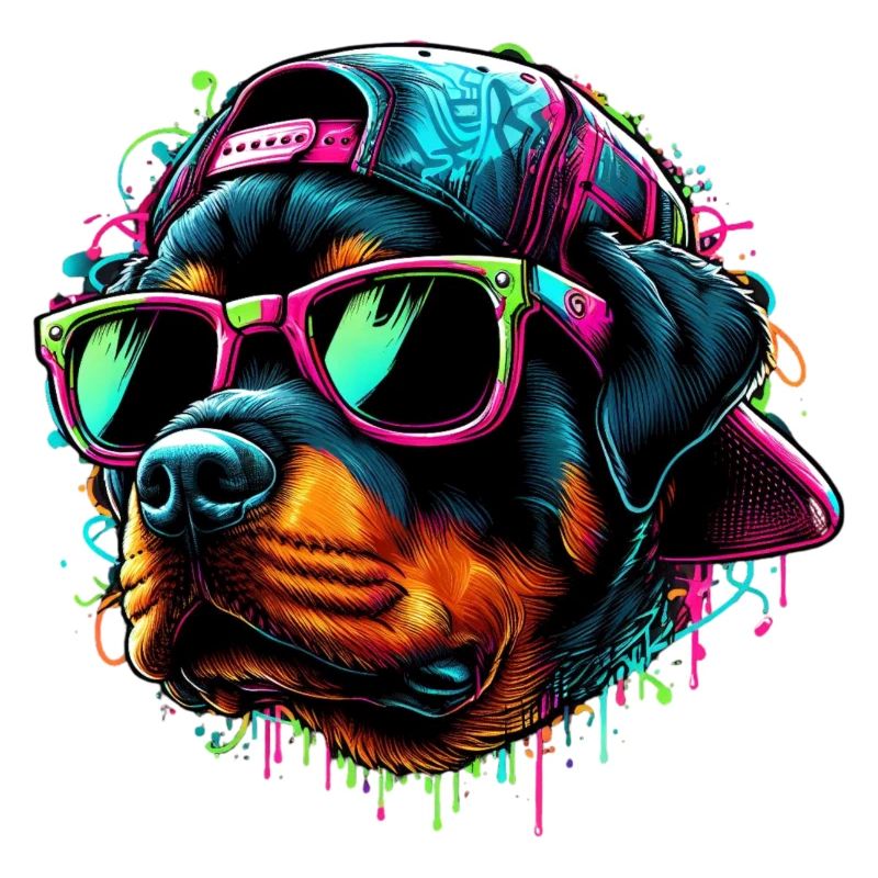 Rottweiler Grafitti Keep Cool