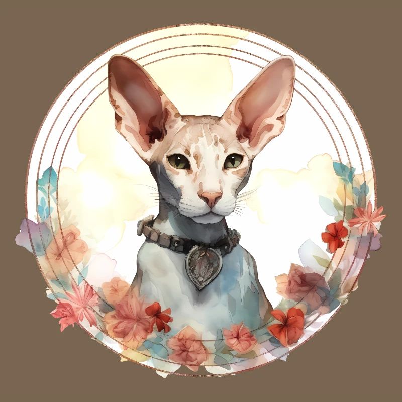 Cornish Rex Cat Boho Style, chats d’amour