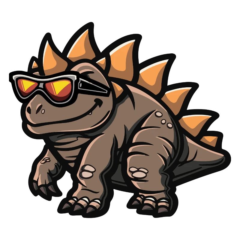 Dinosaur Stegosaurus Comic Cool