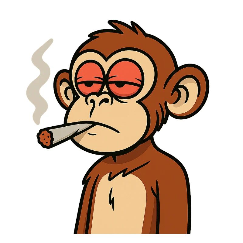 Chill Monkey - Stoner de conception de dessin animé drôle