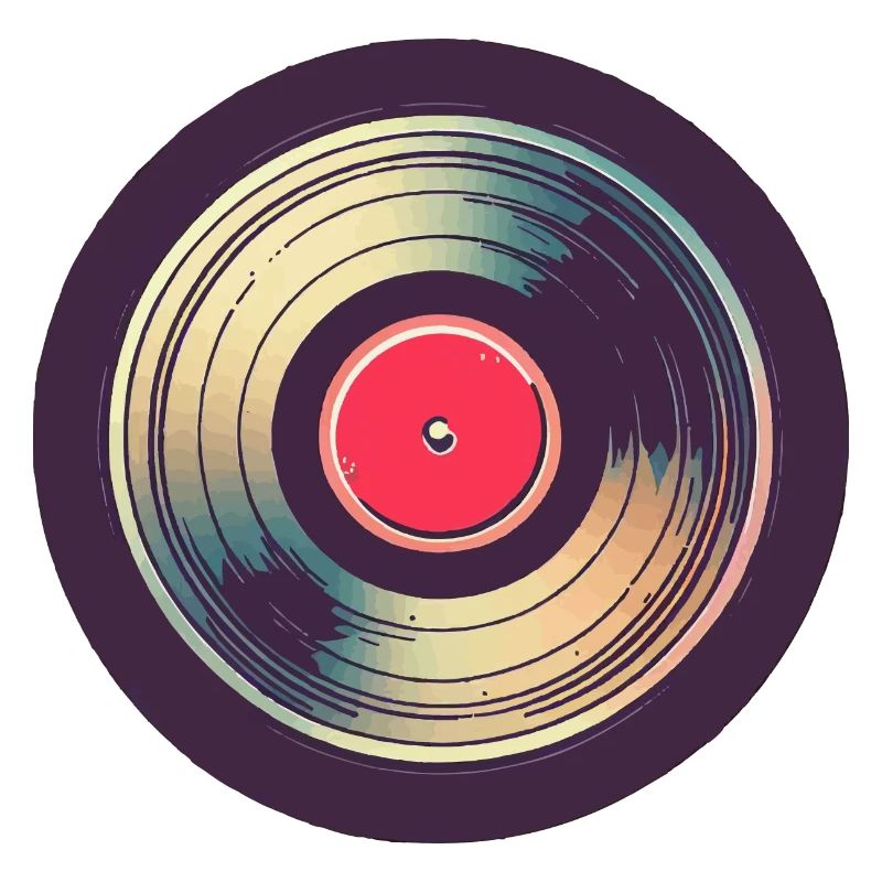 Disque vinyle rétro