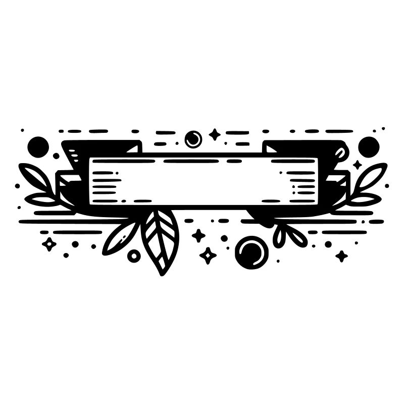 Banner with leaves
