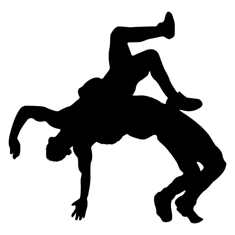 Silhouette de lutte