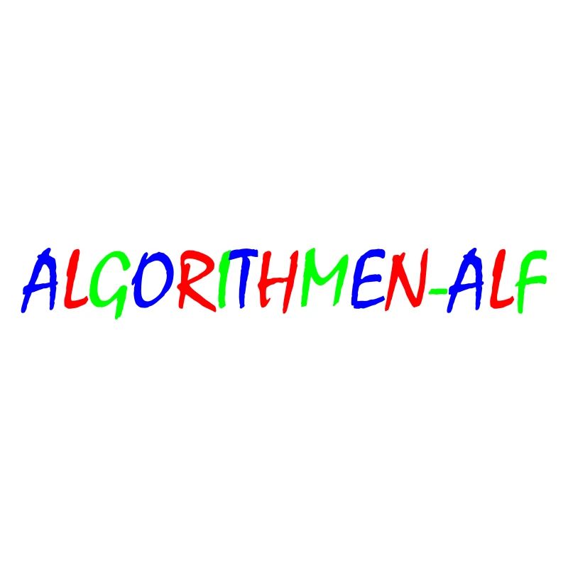 Algorithms Alf – Colorful Typography