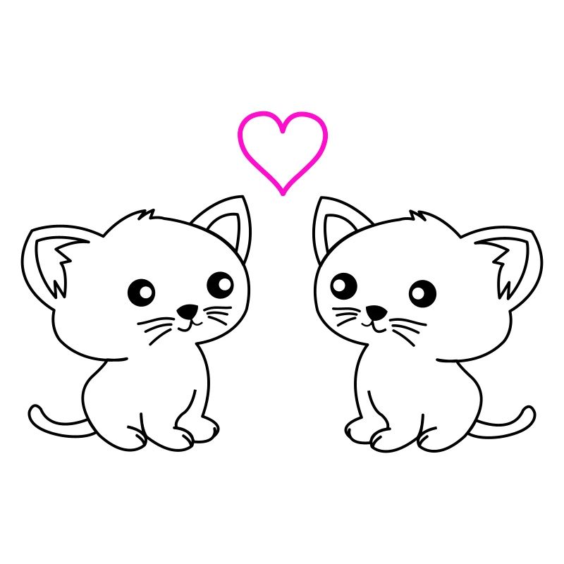 Les chats mignons adorent
