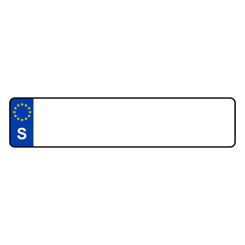 plaque d'immatriculation S
