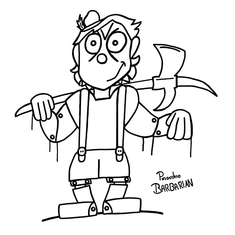 Puppet as Barbarian (white)