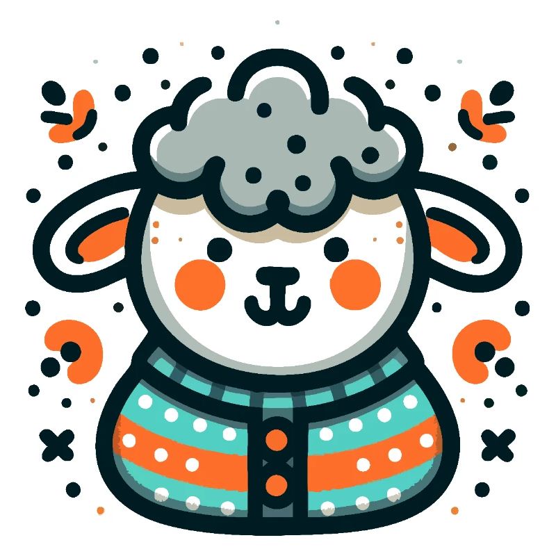 Mouton mignon dans un pull