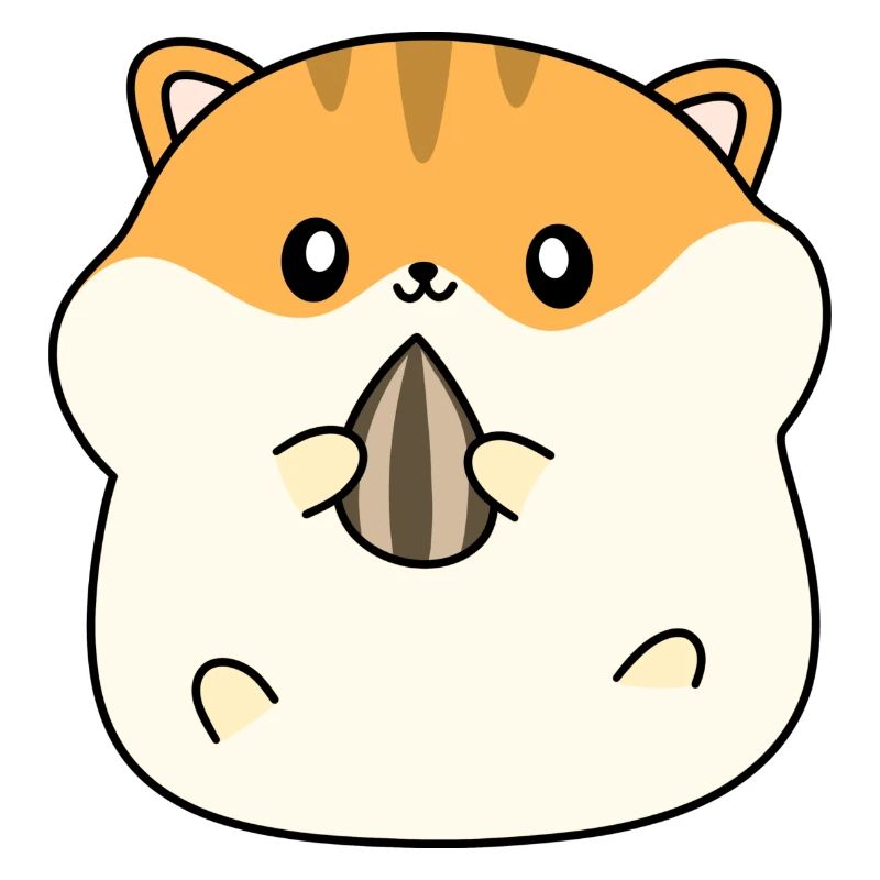 Eating cute hamster pit