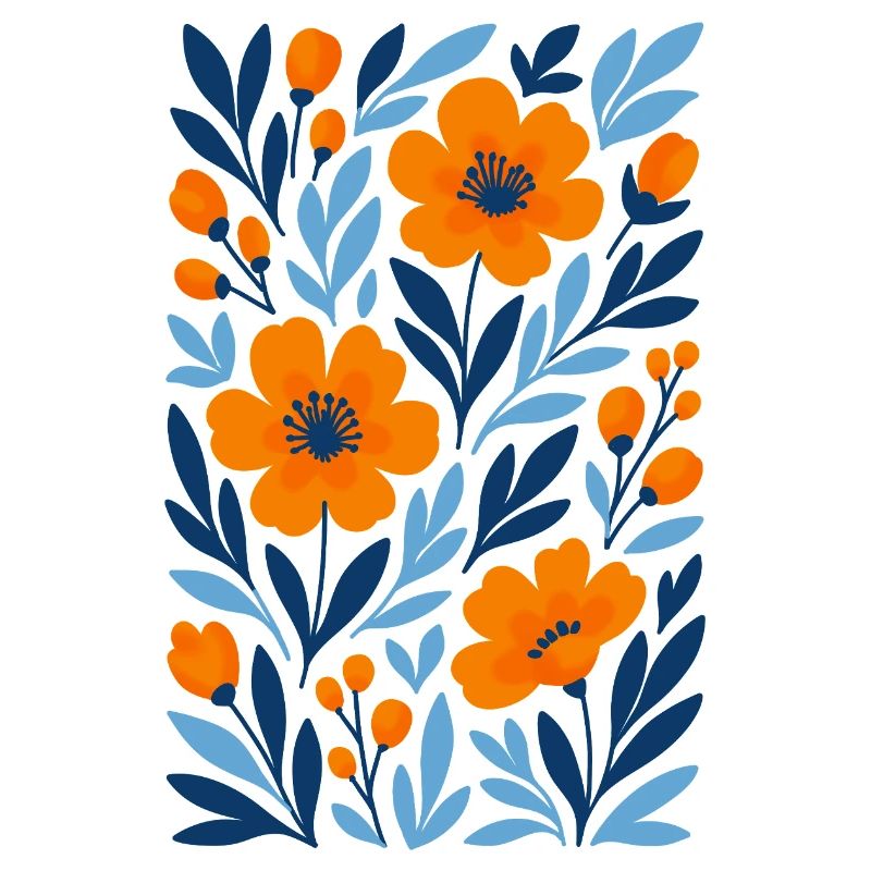 Fleurs graphiques - Design floral moderne